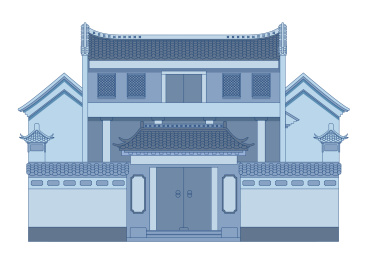 岭南建筑插画