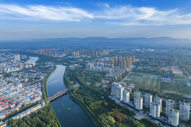 河南省禹州市市区颍河两岸