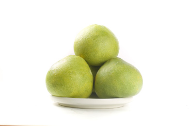 白底上的文旦柚