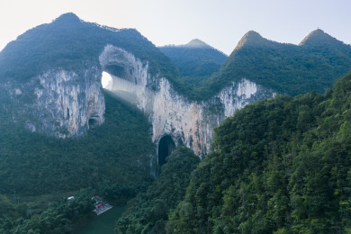贵州紫云县格凸河景区的天神光