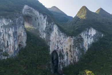 贵州紫云县格凸河景区的天神光