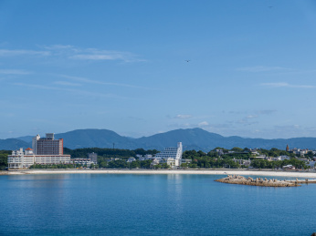 日本关西城市白滨海岸风光