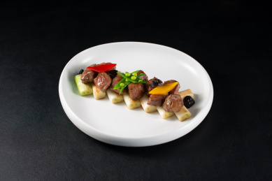 京葱黑蒜牛肉粒