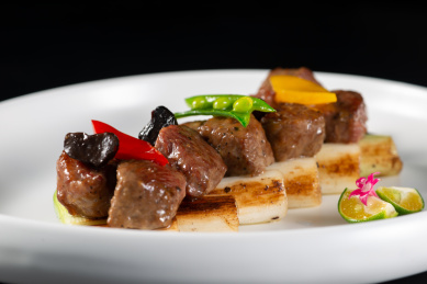 京葱黑蒜牛肉粒
