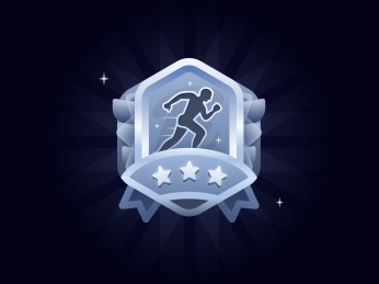 跑步运动等级勋章