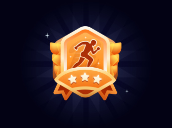 跑步运动等级勋章