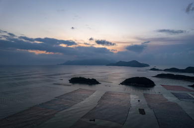 福建霞浦三沙镇花竹村海岛滩涂日出自然风光