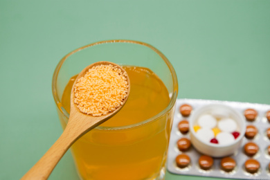 医疗概念药品感冒冲剂颗粒