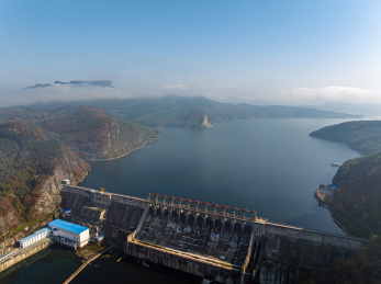 中国辽宁本溪桓仁水库航拍