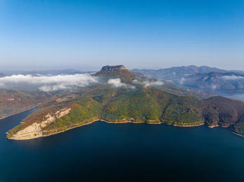 中国辽宁本溪五女山景区航拍