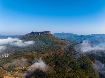 中国辽宁本溪五女山景区航拍