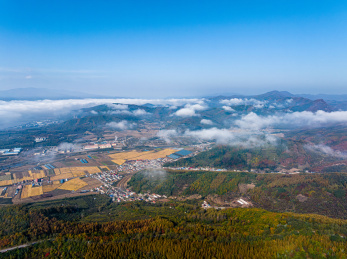 中国辽宁本溪桓仁航拍