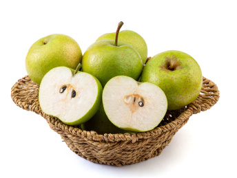 天津蓟县酸梨大果白底图