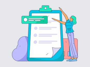 邀请好友进行问卷调查扁平矢量概念运营手绘