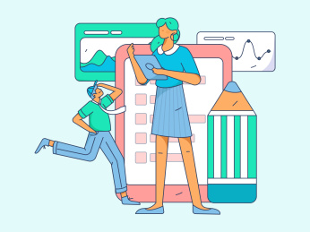 邀请好友进行问卷调查扁平矢量概念运营手绘