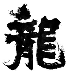 中国书法 矢量毛笔字 龙年龙字 手写体