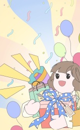 购物节女孩购物手中拿着礼品购物袋