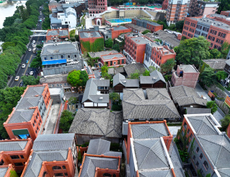 福建省福州市烟台山商业区中洲岛航拍