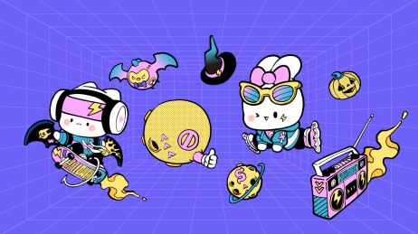 潮酷万圣节矢量插画元素