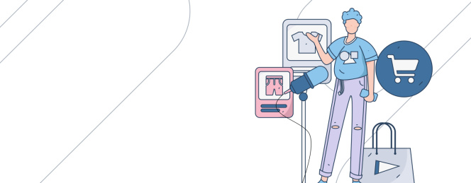 网红直播带货矢量互联网手绘插画