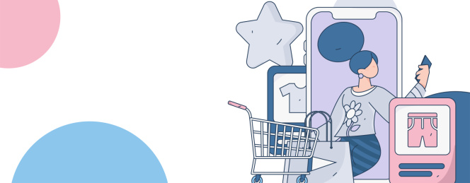 网红直播带货矢量互联网手绘插画