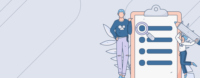 邀请好友进行问卷调查扁平矢量概念运营手绘