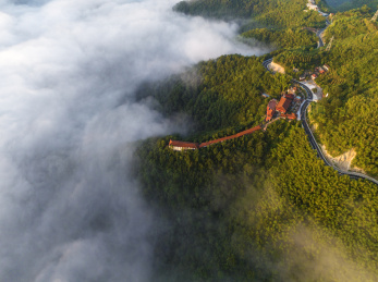 宁波四明山，云海日出，山间景色