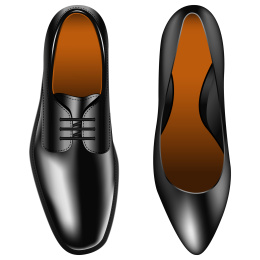 男女正装皮鞋插画素材矢量图