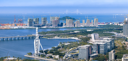 深圳市宝安区欢乐港湾航拍全景