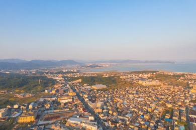 浙江宁波宁海西店镇沿海小镇建筑风景