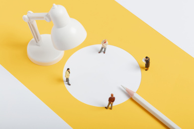 微缩创意关键词留白与关注的人群