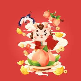 国潮风2024龙年大吉新年生肖IP吉祥物