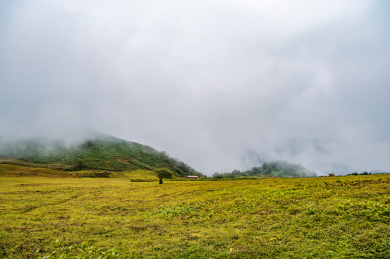 秋季四川西部峨边马里冷旧景区山地风光