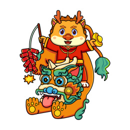 龙年貔貅插画元素