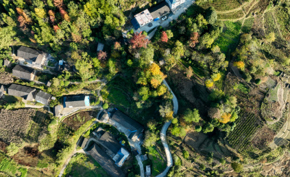 重庆酉阳：盘山路连农家，雾中美如画 