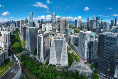 广东省深圳软件产业基地深圳大学航拍