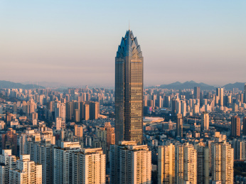 中国温州世贸大厦航拍