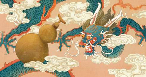 水墨传统中国风青龙
