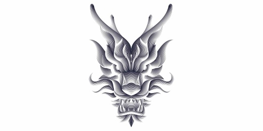 龙版画矢量