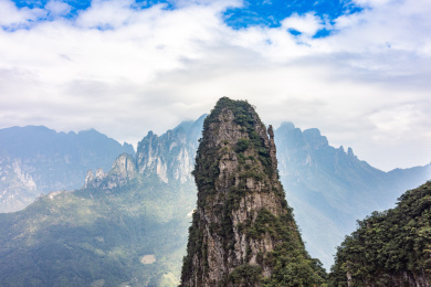 广西金秀：五指山风景区冬日景观雄奇秀丽