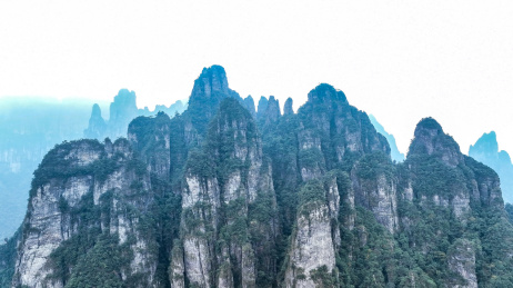 广西金秀：五指山风景区冬日景观雄奇秀丽
