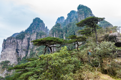 广西金秀：五指山风景区冬日景观雄奇秀丽