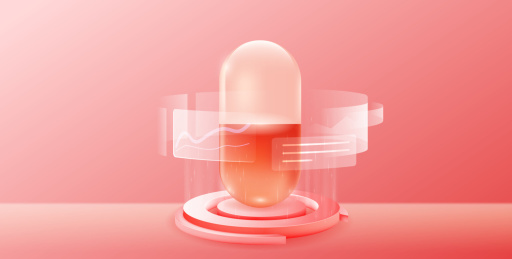 药丸胶囊生物科技医药信息图