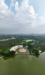 东莞市大朗镇松山湖产业园松湖广场航拍