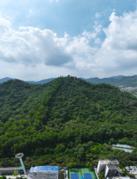 广东省深圳市福田区笔架山公园航拍