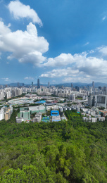 广东省深圳市福田区笔架山公园航拍