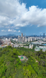 广东省深圳市福田区笔架山公园航拍
