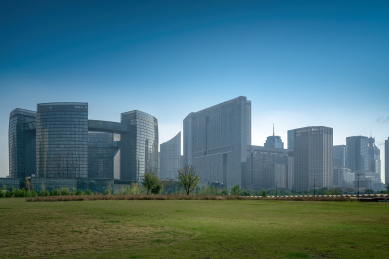 杭州钱江新城北岸CBD街景