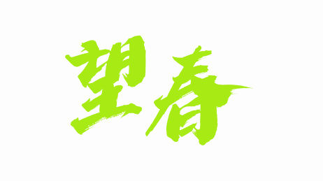 中国手写书法字体望春