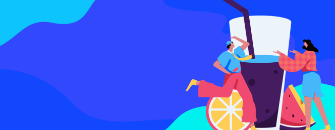 24节气大暑人物扁平矢量概念运营手绘插画